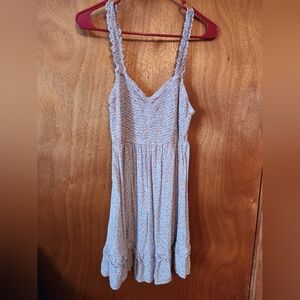 Forever 21 White with Blue and Orange Flower Sundress